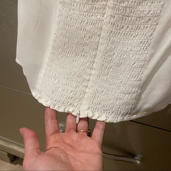 NWOT Reformation Delevan Top Blouse 8 Ivory White Medium - Picture 5 of 9